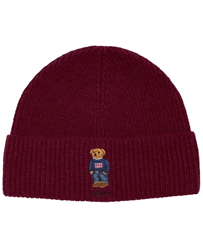 Polo Ralph Lauren Men's Solid Flag Bear Beanie Hat