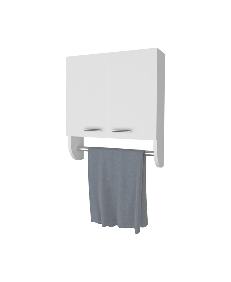 Airsurfer Wall Mounted Medicine Cabinet with Towel Bar Melamine Bathroom Storage Cabinet