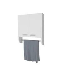 Airsurfer Wall Mounted Medicine Cabinet with Towel Bar Melamine Bathroom Storage Cabinet