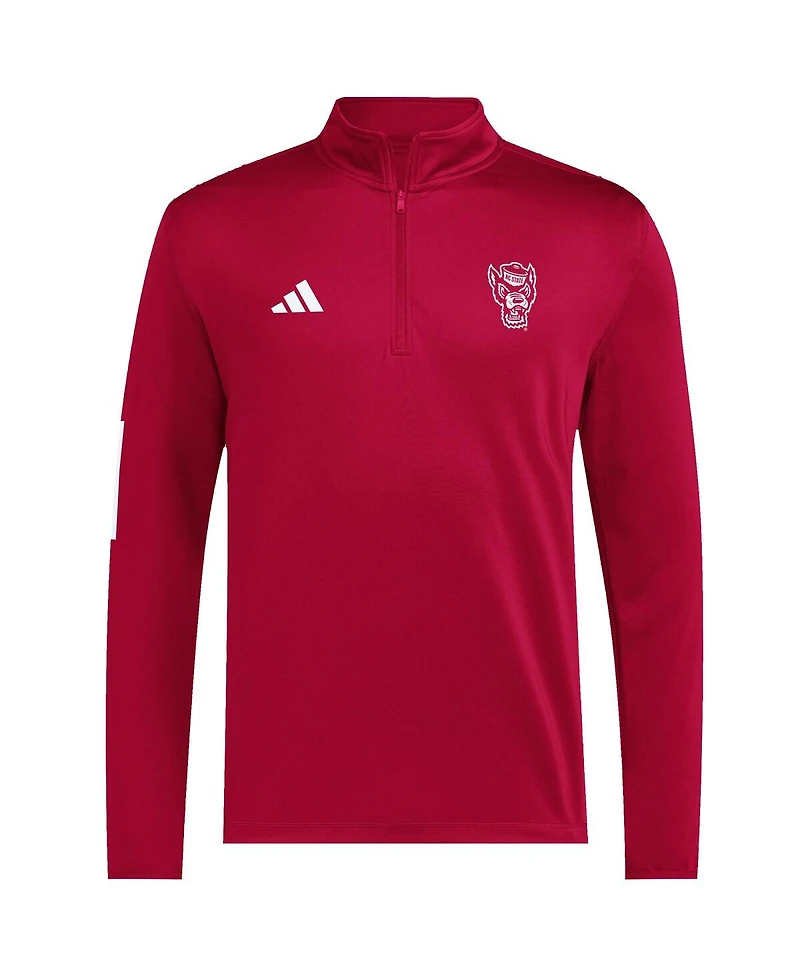 Adidas Men's Red Nc State Wolfpack Strategy Half-Zip Golf Jacket