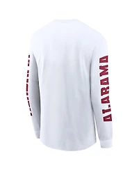 Nike Men's White Alabama Crimson Tide Basketball Icon Two-Hit Long Sleeve T-Shirt
