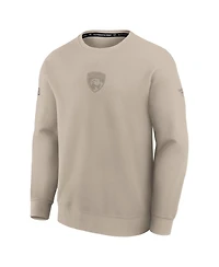 Fanatics Men's Tan Florida Panthers Authentic Pro Road Tri-Blend Sweatshirt