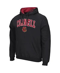 Colosseum Men's Black Cornell Big Red Arch Logo 3.0 Pullover Hoodie