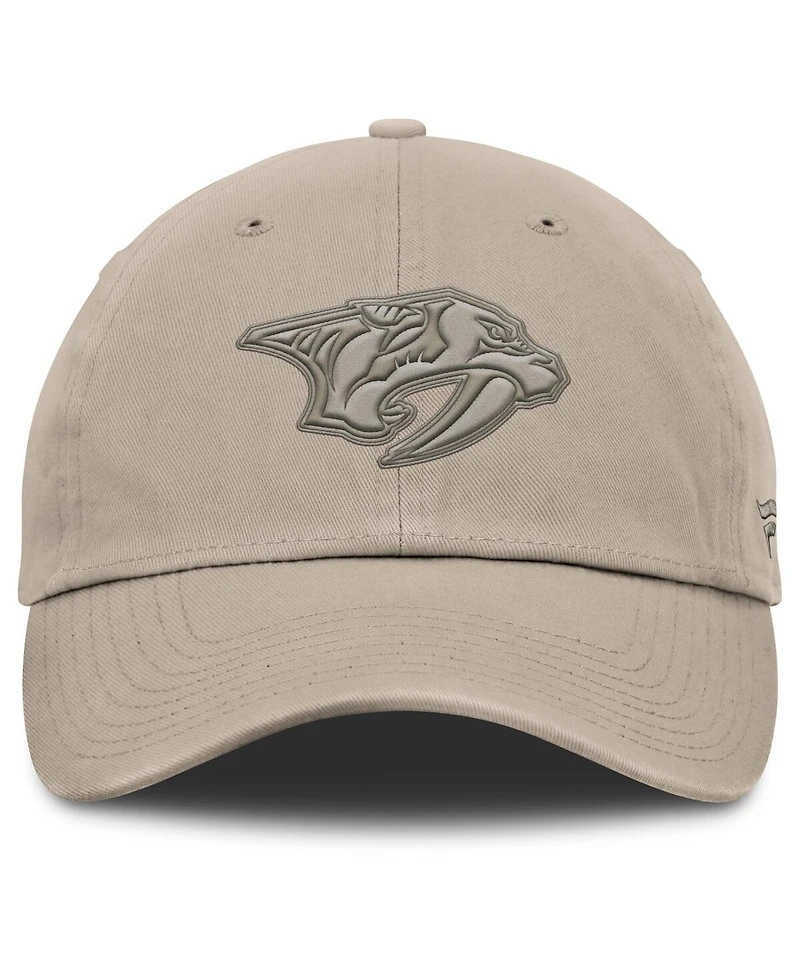 Fanatics Men's Tan Nashville Predators Authentic Pro Road Adjustable Hat