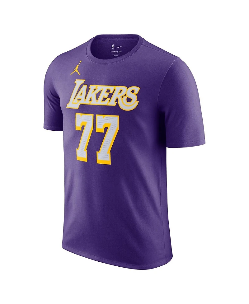 Jordan Men's and Women's Luka Doncic Purple Los Angeles Lakers Name Number T-Shirt