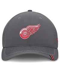 Fanatics Men's Gray Detroit Red Wings Clincher Team Stripes Flex Hat