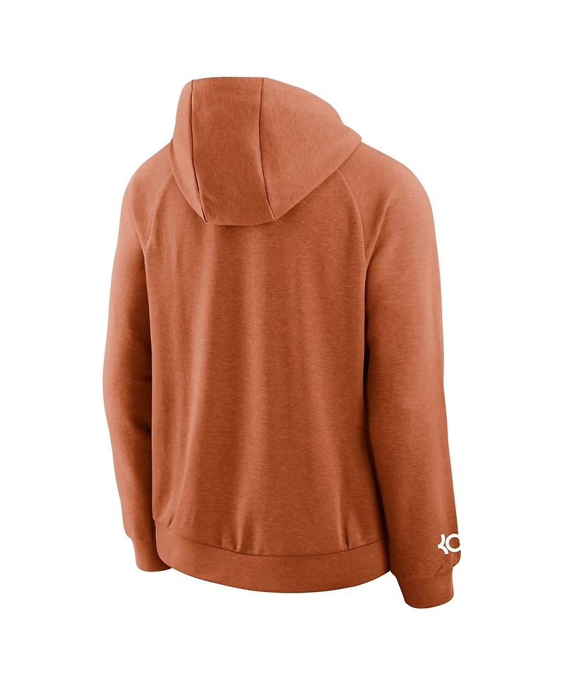 Nike Men's Texas Orange Longhorns 2025 Courtside Basketball Practice Raglan Dri-fit Hoodie
