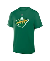 Fanatics Men's Kirill Kaprizov Kelly Green Minnesota Wild Authentic Stack Name Number T-Shirt