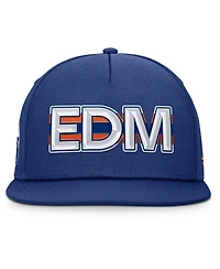 Fanatics Men's Royal Edmonton Oilers Authentic Pro Rink Team Code Snapback Hat