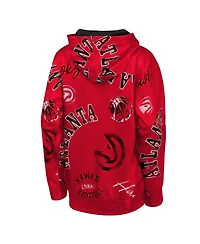 Outerstuff Big Boys and Girls Red Atlanta Hawks Moving Violation Hoodie