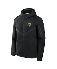 Nike Men's Black Minnesota Vikings Tech Fleece Full-Zip Windrunner Hoodie