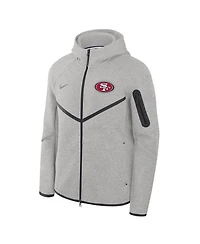Nike Men's Heather Gray San Francisco 49ers Tech Fleece Full-Zip Windrunner Hoodie