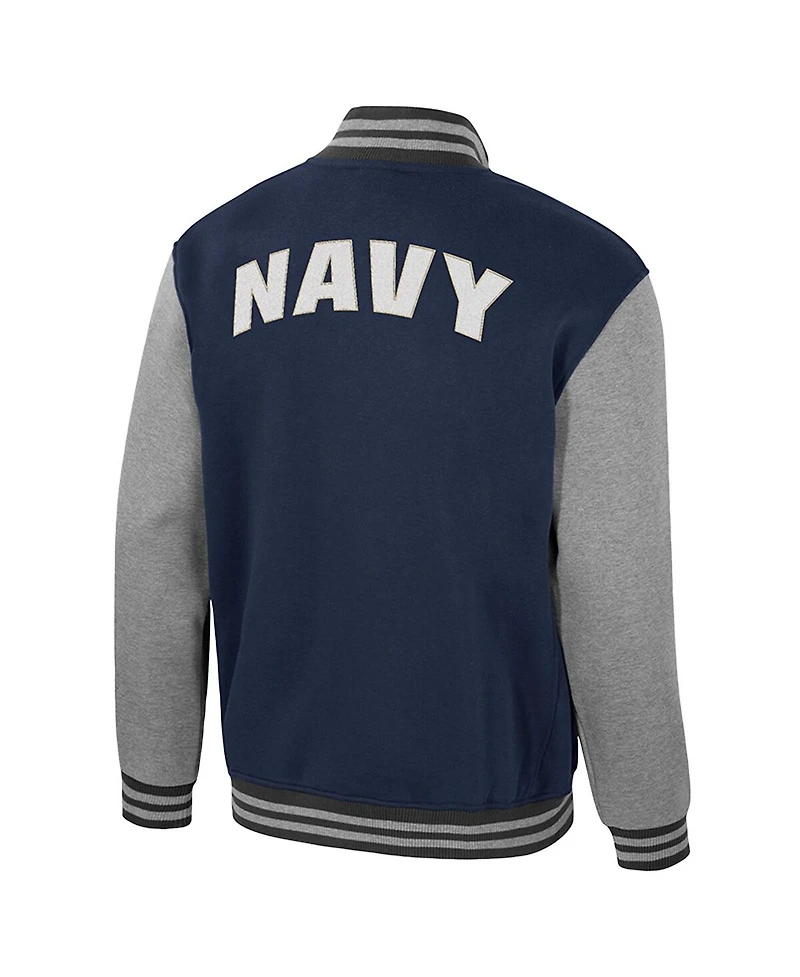 Colosseum Men's Navy Midshipmen Ambi-Turner Full-Zip Varsity Jacket