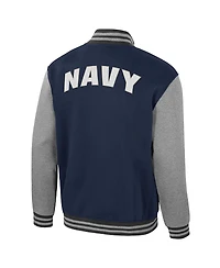Colosseum Men's Navy Midshipmen Ambi-Turner Full-Zip Varsity Jacket