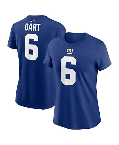 Nike Women's Jaxson Dart Royal New York Giants Name Number T-Shirt