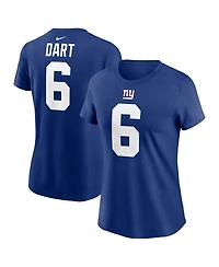 Nike Women's Jaxson Dart Royal New York Giants Name Number T-Shirt