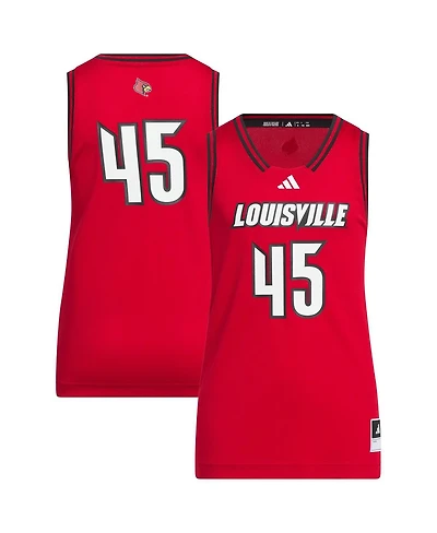 Adidas Big Boys and Girls 45 Red Louisville Cardinals Replica Swingman Jersey