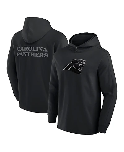 Fanatics Men's Black Carolina Panthers Elements Blaze Tri-Blend Long Sleeve Hoodie T-Shirt