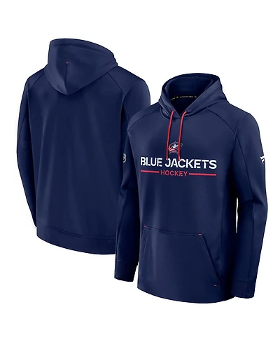 Fanatics Men's Navy Columbus Blue Jackets Authentic Pro Rink Hoodie