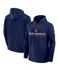 Fanatics Men's Navy Columbus Blue Jackets Authentic Pro Rink Hoodie