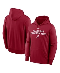 Nike Men's Crimson Alabama Tide Team Stacked Performance Pullover Hoodie