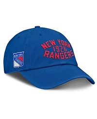 Fanatics Men's Blue New York Rangers Fundamentals Archer Adjustable Hat