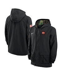 Nike Men's Black Auburn Tigers 2025 Ncaa Military Appreciation Full-Snap Jacket