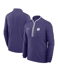 Nike Men's Purple Clemson Tigers Courtside Victory Dri-fit Half-Zip Pullover Sweatshirt