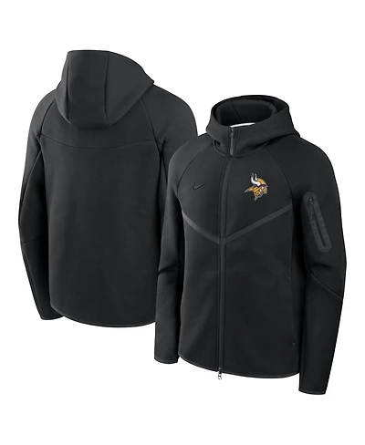Nike Men's Black Minnesota Vikings Tech Fleece Full-Zip Windrunner Hoodie