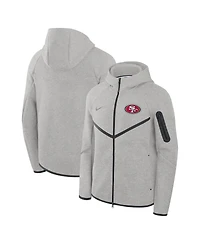 Nike Men's Heather Gray San Francisco 49ers Tech Fleece Full-Zip Windrunner Hoodie