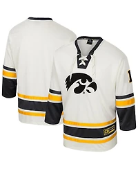 Colosseum Men'sCream Iowa Hawkeyes Puck Proud Fashion Hockey Jersey