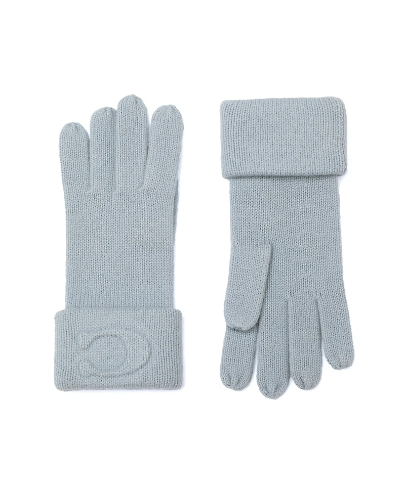 Coach Women's Embossed C Knit Gloves