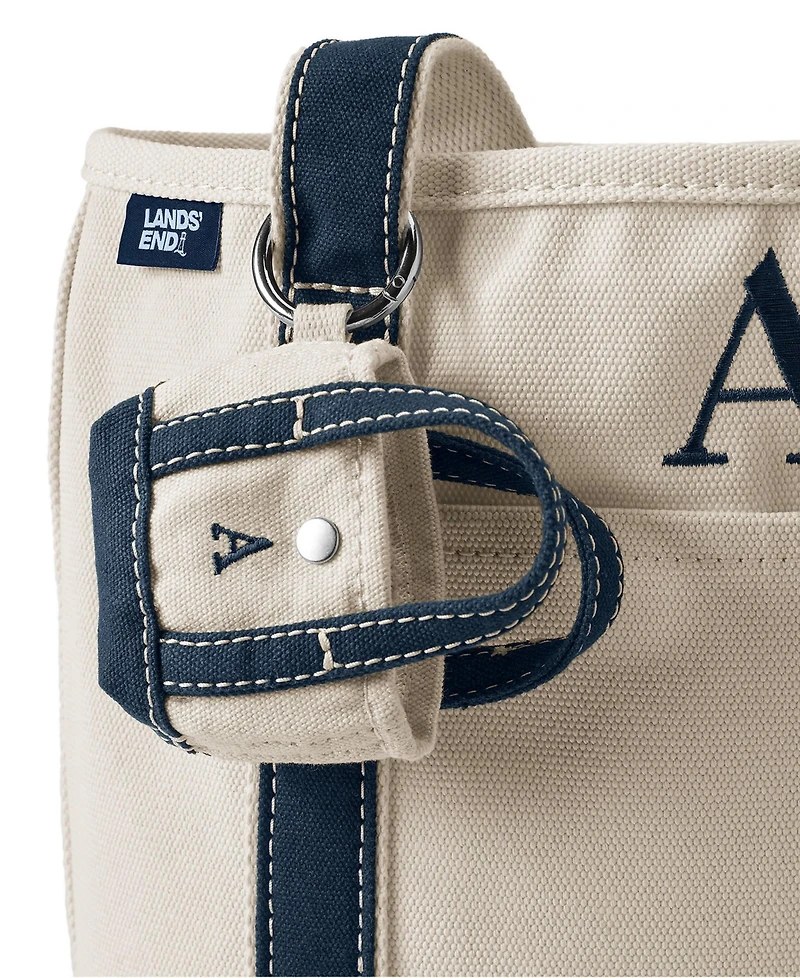 Lands' End Pre-Monogrammed Letter A Micro Canvas Tote