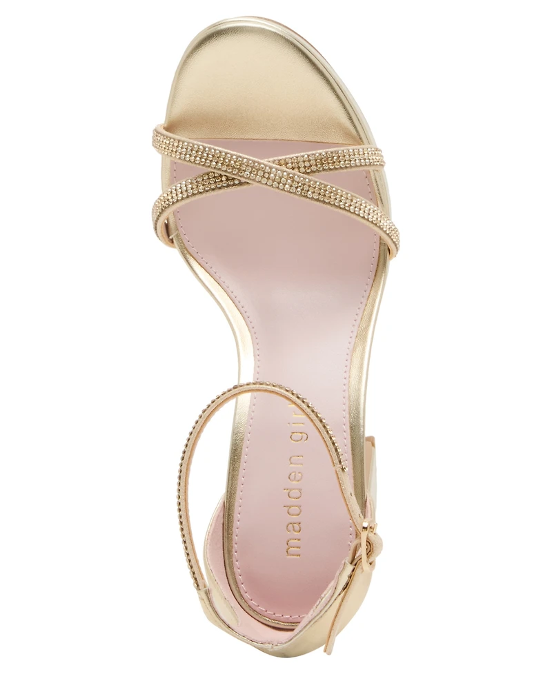 Madden Girl Women's Cady-r Strappy Platform Round-Toe Dress Sandals