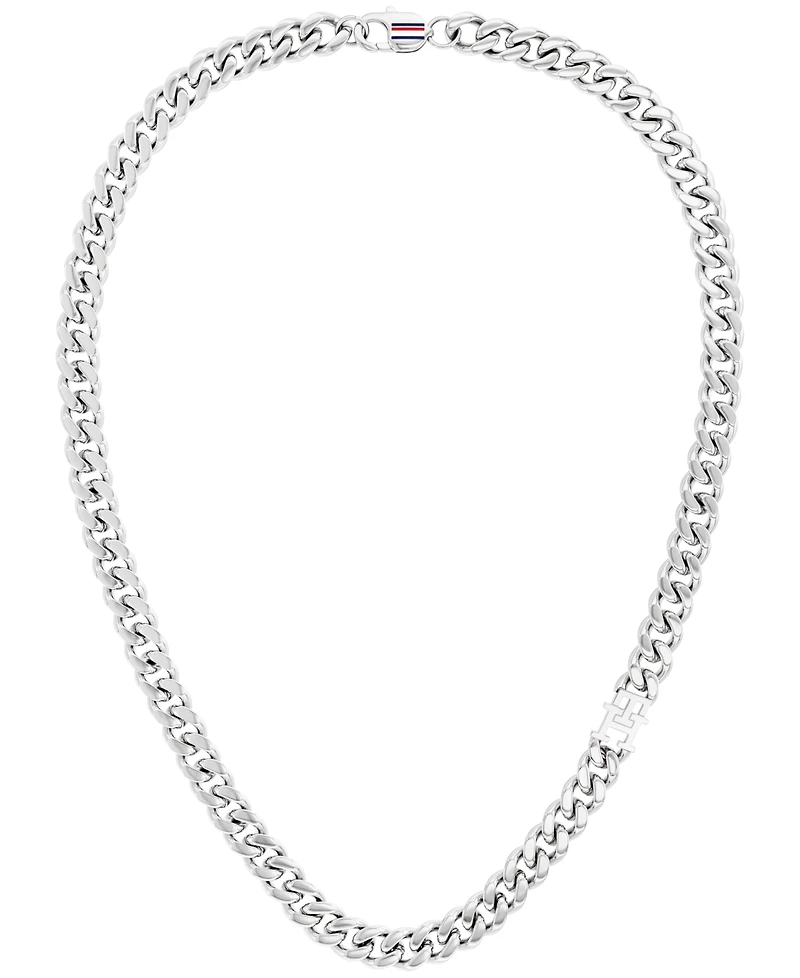 Tommy Hilfiger Men's Silver-Tone Stainless Steel Link Chain Necklace