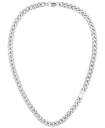 Tommy Hilfiger Men's Silver-Tone Stainless Steel Link Chain Necklace