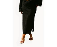 Fashion-szn Curve Women's Crochet Resort Midi Skirt