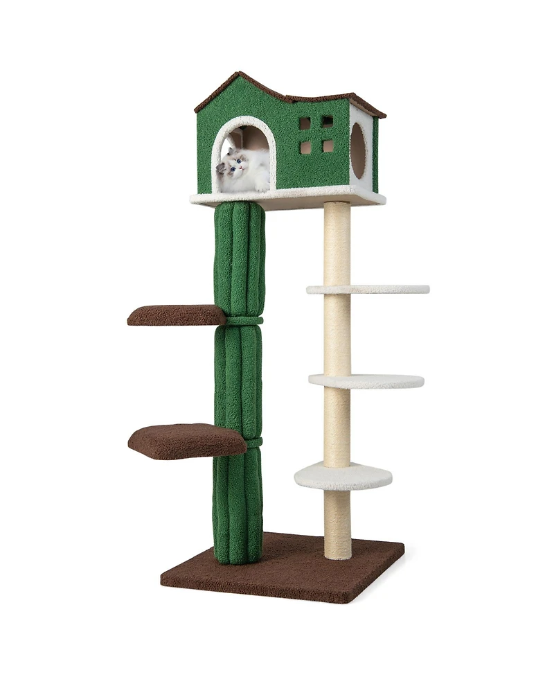 Sugift Multi-level Cat Tree with Condo andand Anti-tipping Device