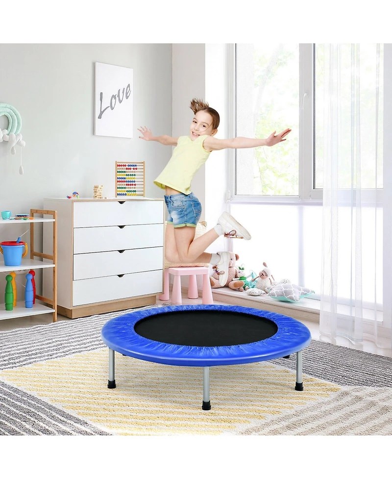 Givimo 38 Inch Mini Folding Trampoline Portable Recreational Fitness Rebounder