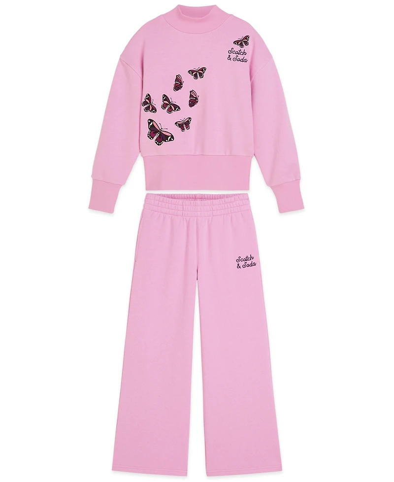 Scotch & Soda Girls 4-6X Long-Sleeve Top and Pants, 2-Piece Set