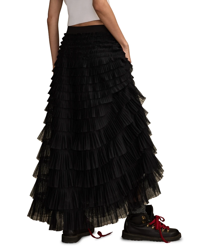 Lucky Brand Women's Ruffled Maxi Skirt