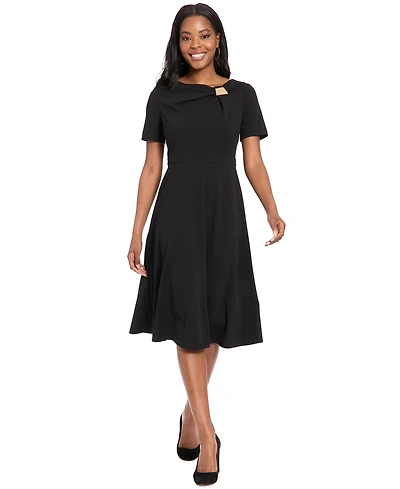 London Times Petite Short Sleeve Dress