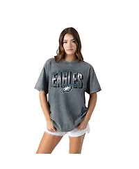 Gameday Couture Women's Gray Philadelphia Eagles Peak Performance Oversized Snow Wash T-Shirt