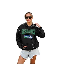 Gameday Couture Women's Black Seattle Seahawks Studded Pullover Hoodie