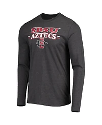 Concepts Sport Men's 2-Piece Cardinal/Heathered Charcoal San Diego State Aztecs Meter Long Sleeve Top and Pants Sleep Set