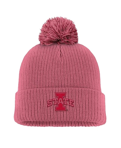 Nike Men's Pink Iowa State Cyclones Tonal Peak Cuffed Knit with Pom Hat