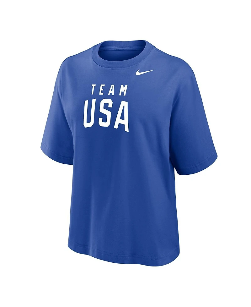 Nike Women's Royal Team Usa Boxy T-Shirt