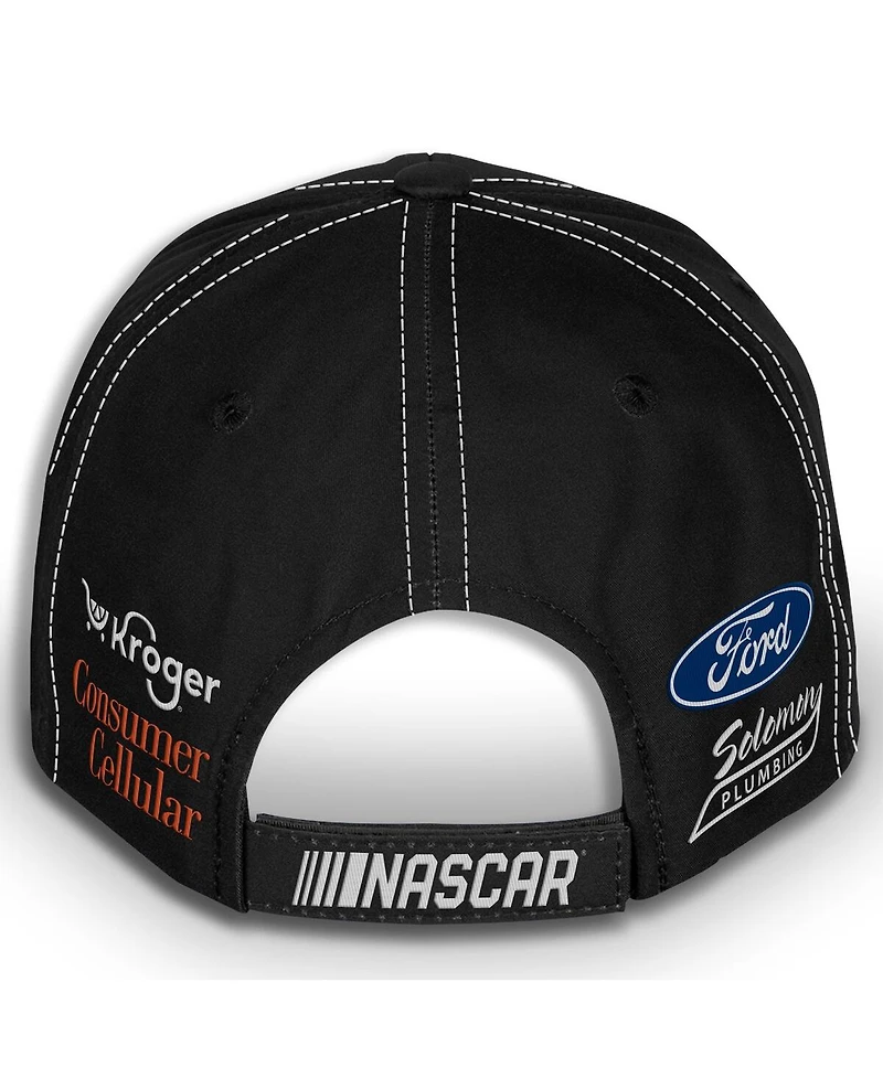 Checkered Flag Sports Men's and Women's Black Brad Keselowski Blue Forge Alliance Uniform Adjustable Hat