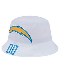 New Era Men's White Los Angeles Chargers Helmet Bucket Hat