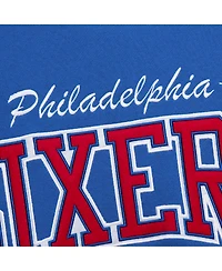 Mitchell & Ness Men's Royal Philadelphia 76ers Hardwood Classics There Back 2.0 Vintage Pullover Sweatshirt